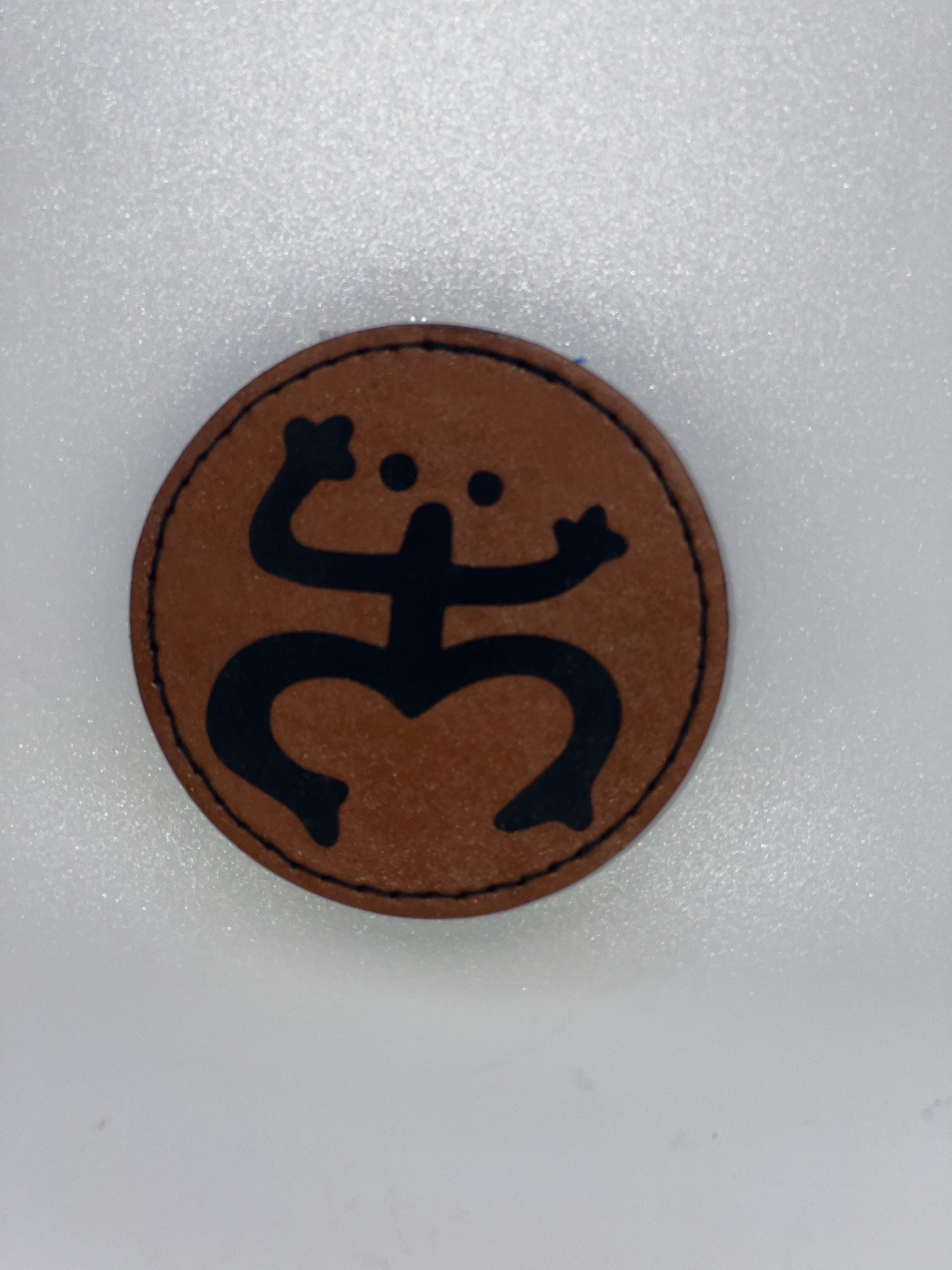 Coqui Taino Puerto Rico Patch: Laser Cut Faux Leather Heat Iron On