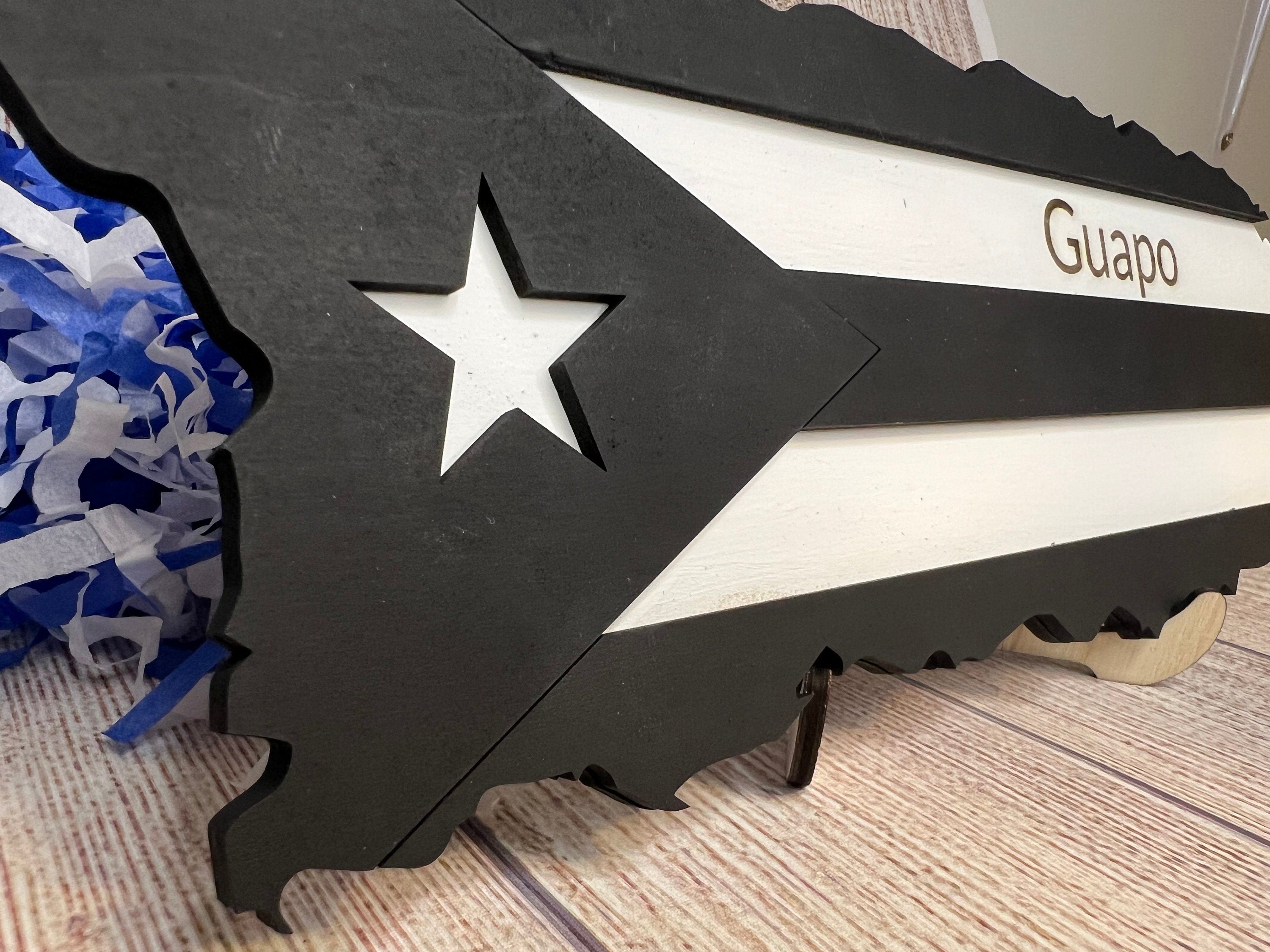 Puerto Rico Wood Flag: Rustic Island Art, Boricua Decor