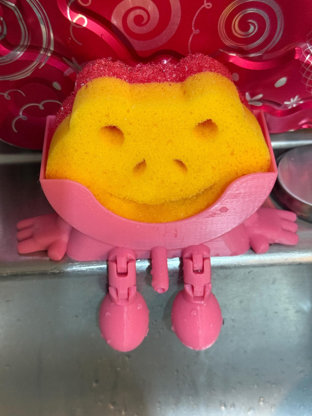 Cute 3D Printed Scrub Daddy Sponge Holder – Sink Buddy, Scrub Daddy or Scrub Mommy Sponge Holder Pad – Kitchen scrub holder, Gift for Home