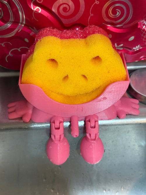 Cute 3D Printed Scrub Daddy Sponge Holder – Sink Buddy, Scrub Daddy or Scrub Mommy Sponge Holder Pad – Kitchen scrub holder, Gift for Home
