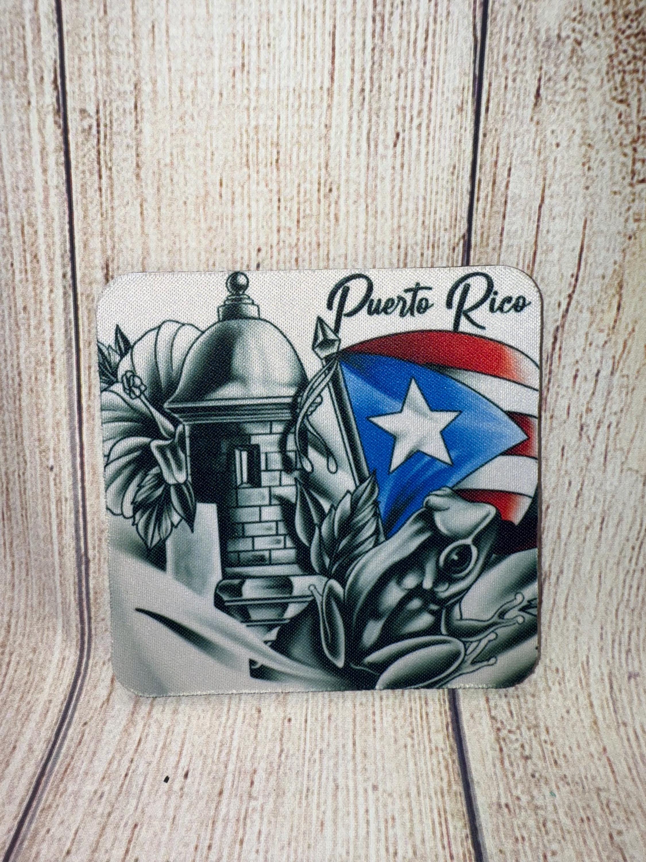 Puerto Rico Neoprene Coaster Set – Tropical Home Decor