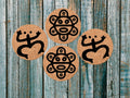 Custom Engraved Cork Coasters | Puerto Rico /Set  /Kitchen Accessories - Eco-Friendly Gift/ Native