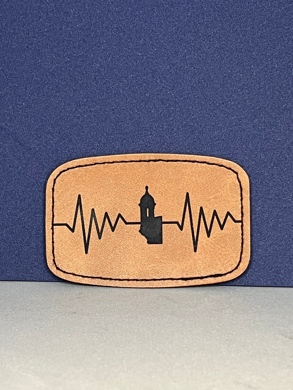 Coqui Taino Puerto Rico Patch: Laser Cut Faux Leather Heat Iron On