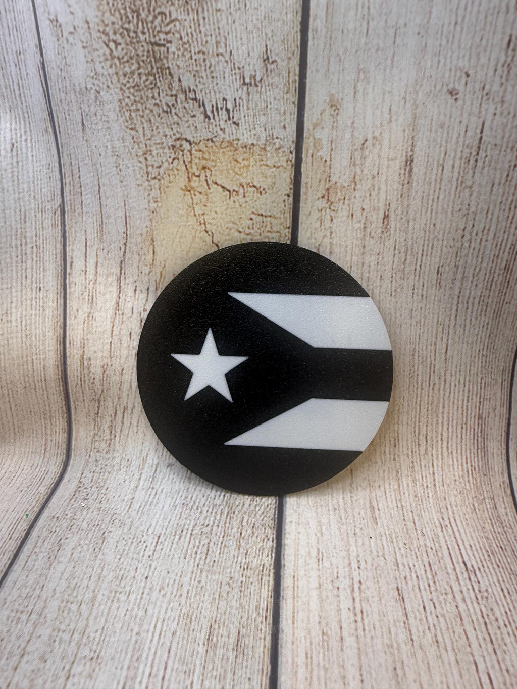 Puerto Rico Flag Coaster: 3D Printed PLA, Borinquen Heritage