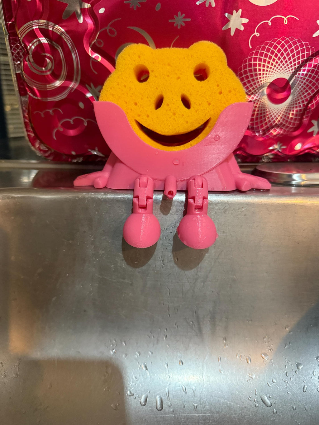 Cute 3D Printed Scrub Daddy Sponge Holder – Sink Buddy, Scrub Daddy or Scrub Mommy Sponge Holder Pad – Kitchen scrub holder, Gift for Home