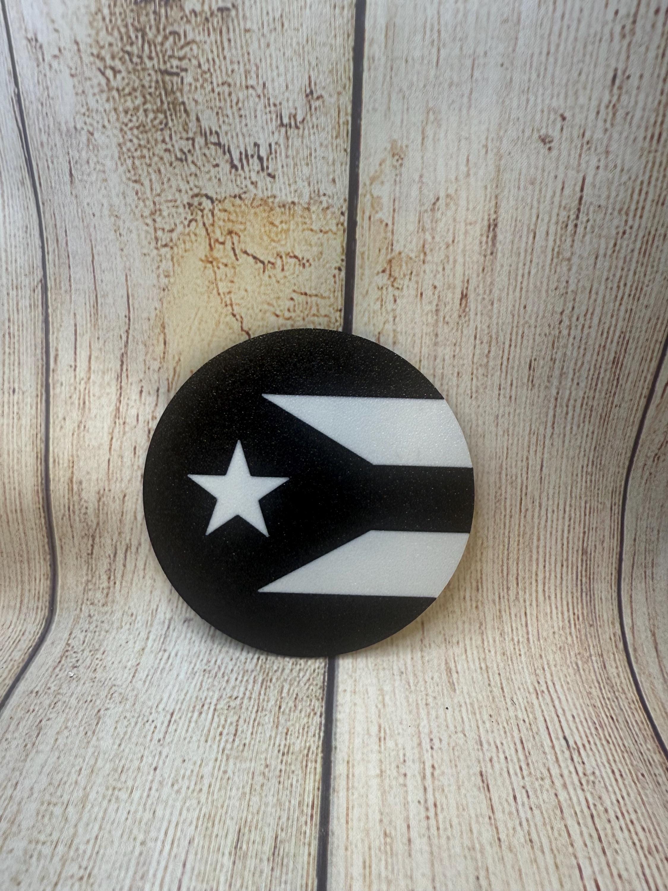 Puerto Rico Flag Coaster: 3D Printed PLA, Borinquen Heritage