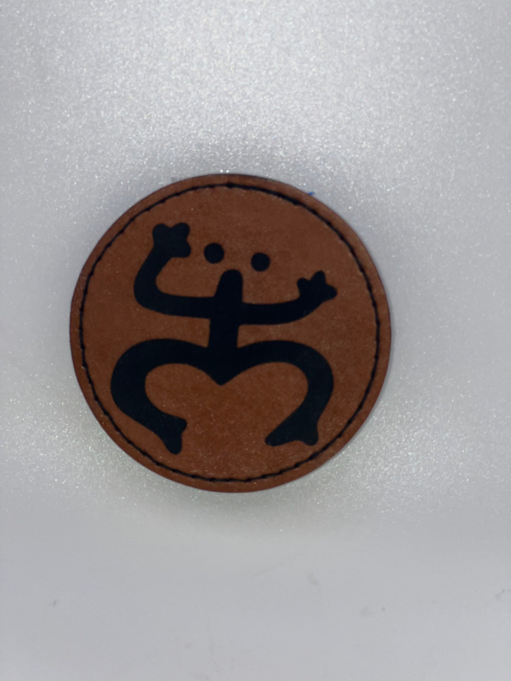 Coqui Taino Puerto Rico Patch: Laser Cut Faux Leather Heat Iron On