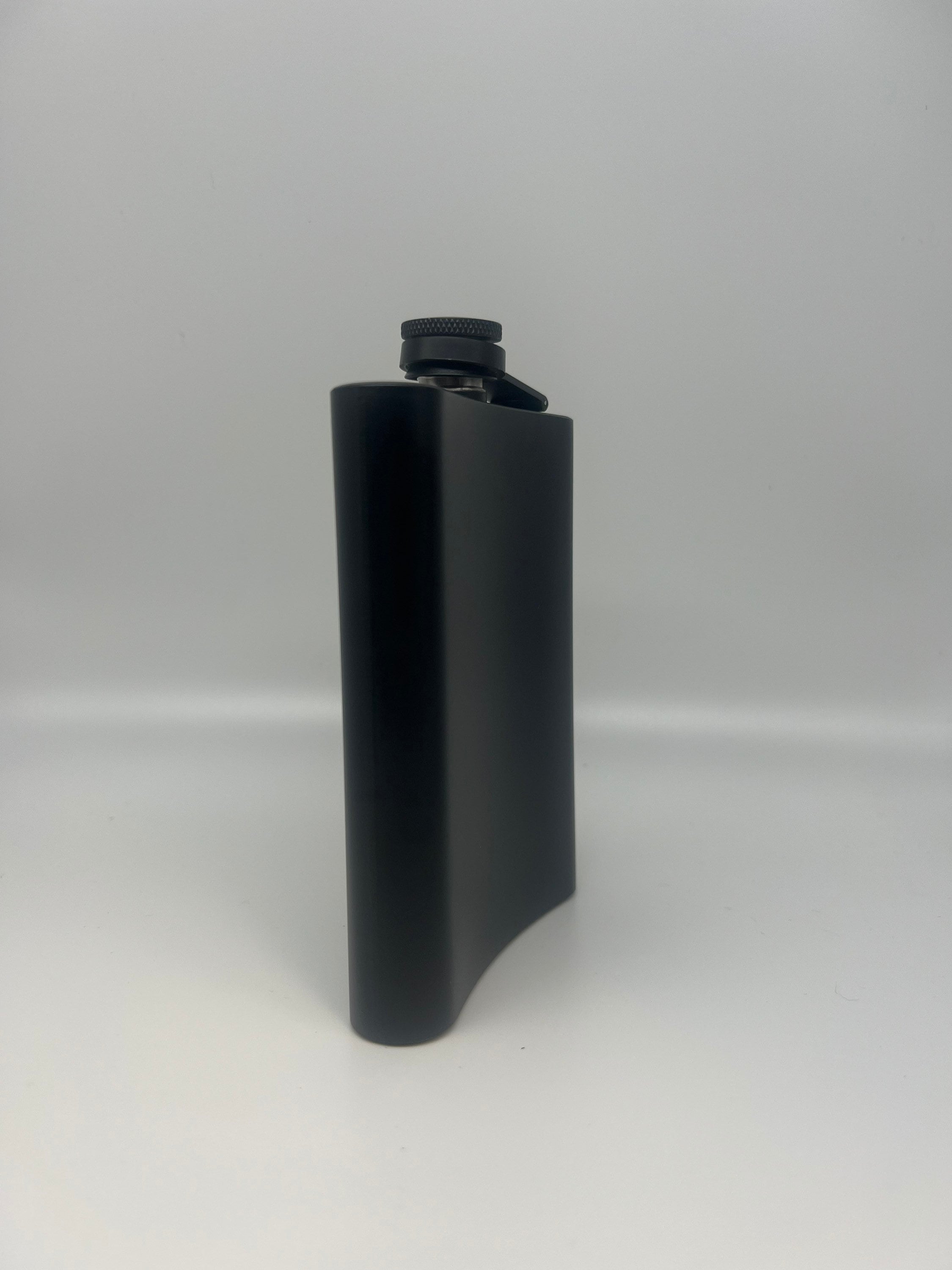 Hooked Fish Flask: Black Stainless Steel Liquor Flask for Fishing