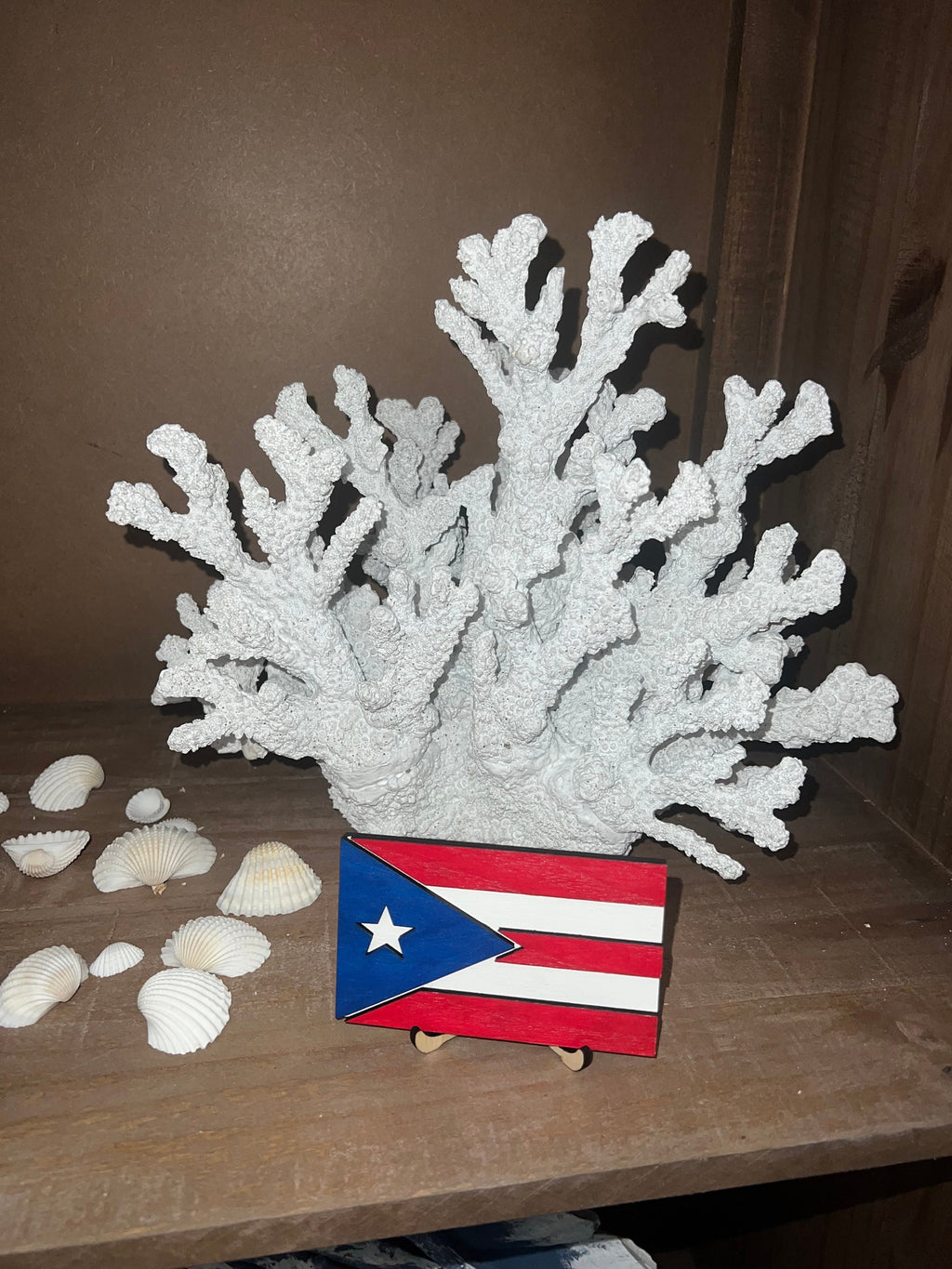 Puerto Rico Wood Flag: Rustic Island Art, Boricua Decor