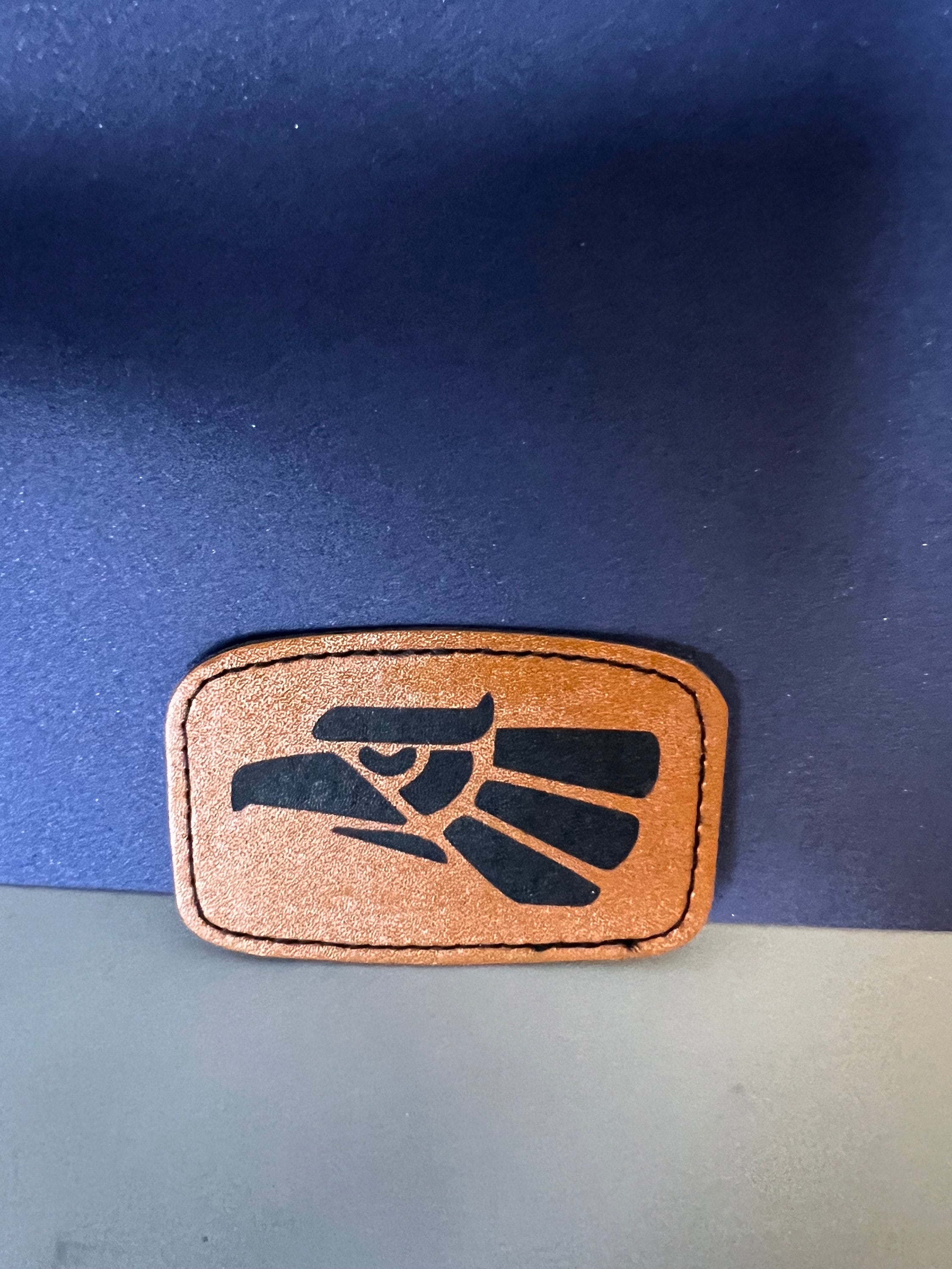 Mexico Eagle Leather Patch: Laser Cut Heat Iron On