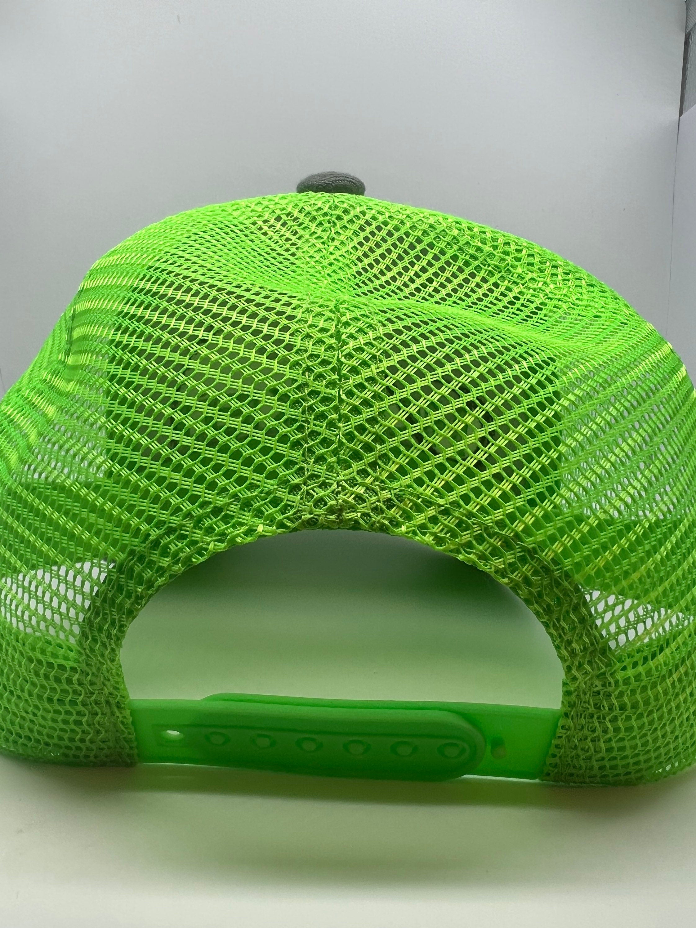 Hooked Fish / 3D PUFF / Bass fishing / Bass hat/ Green