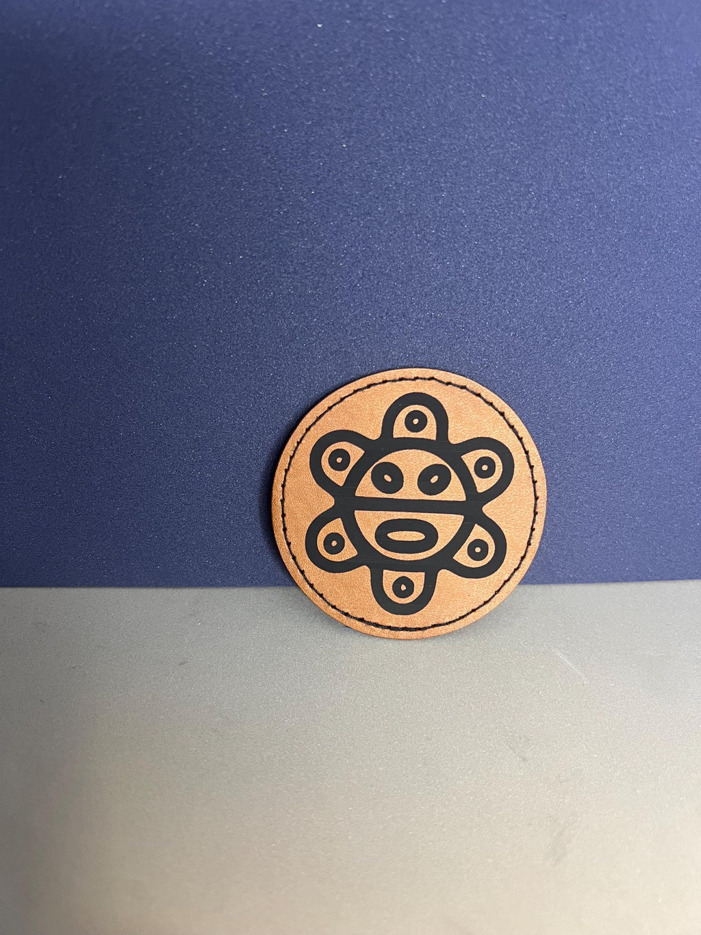 Coqui Taino Puerto Rico Patch: Laser Cut Faux Leather Heat Iron On