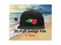 Mexico eagle Flag, 3D puff for hat, Embroidery design/ digital file Instant Download