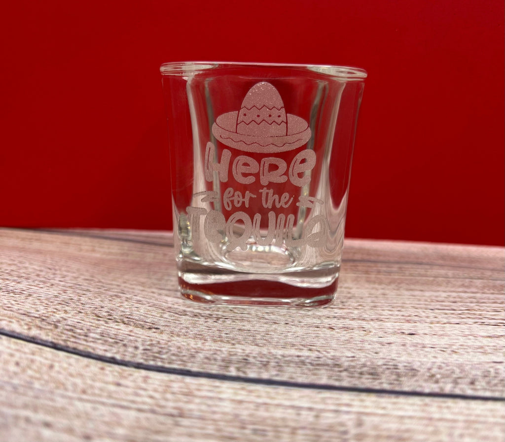 Tequila mexico, Shot glass square ,
