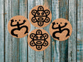 Custom Engraved Cork Coasters | Puerto Rico /Set  /Kitchen Accessories - Eco-Friendly Gift/ Native