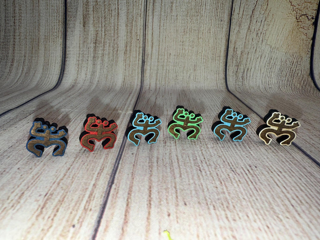 Handmade Coqui Taino Wooden Earrings: Puerto Rico Island Jewelry