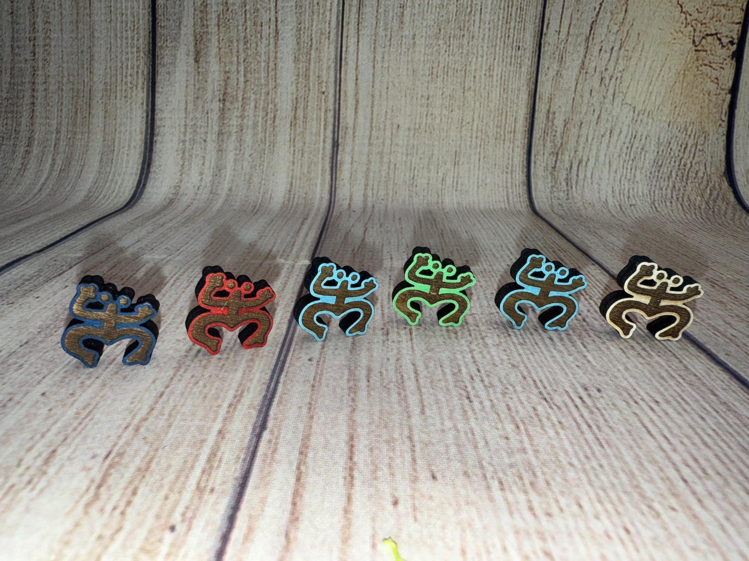 Handmade Coqui Taino Wooden Earrings: Puerto Rico Island Jewelry