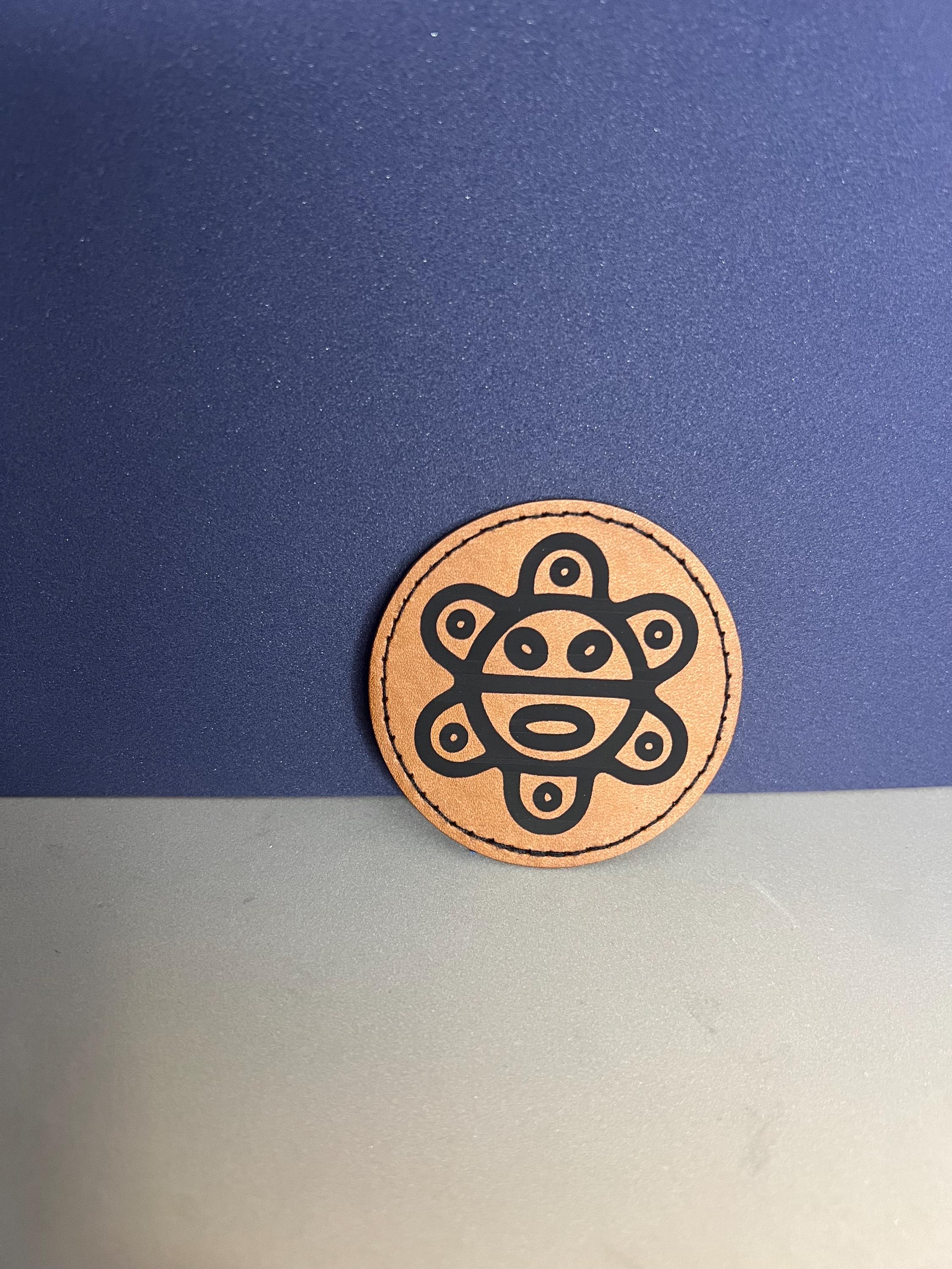 Coqui Taino Puerto Rico Patch: Laser Cut Faux Leather Heat Iron On