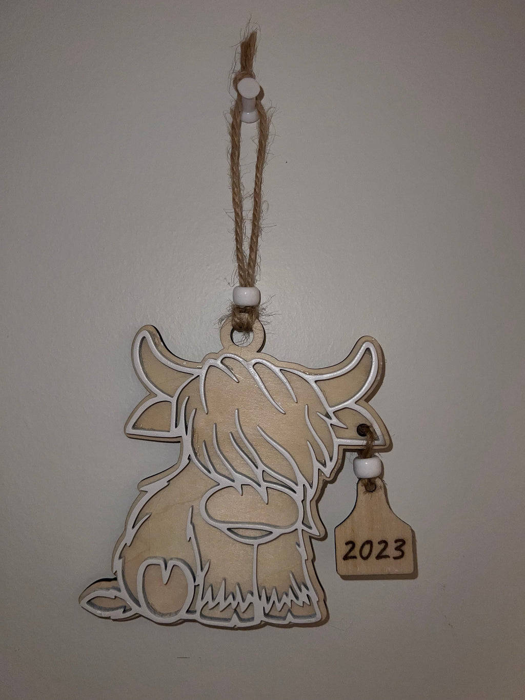 Highland Cow Christmas Ornament: Laser Cut File (SVG, PDF, PNG)