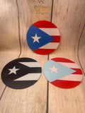 Puerto Rico Flag Coaster: 3D Printed PLA, Borinquen Heritage