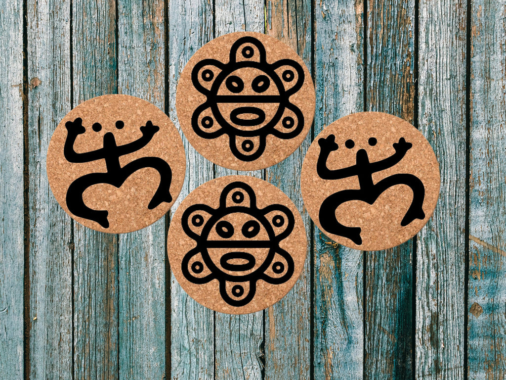 Custom Engraved Cork Coasters | Puerto Rico /Set  /Kitchen Accessories - Eco-Friendly Gift/ Native