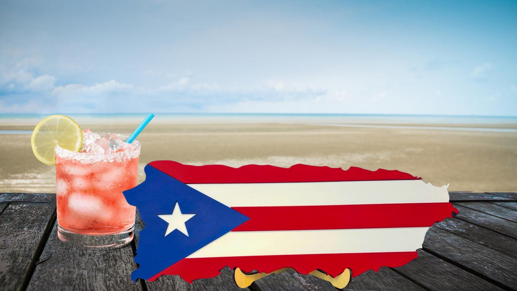 Puerto Rico Wood Flag: Rustic Island Art, Boricua Decor