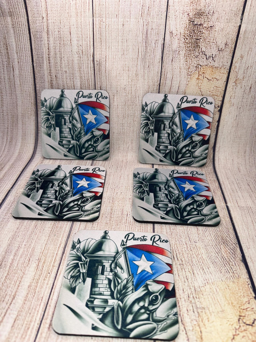 Puerto Rico Neoprene Coaster Set – Tropical Home Decor