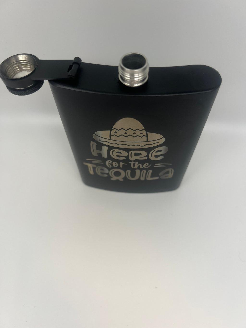 Tequila/Black Hip Flask 8oz - Custom - Personalized