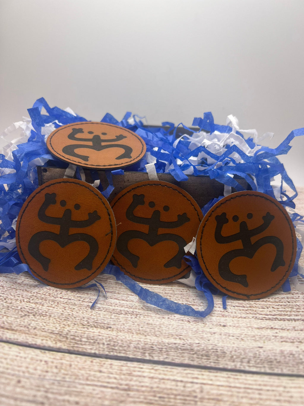 Coqui Taino Puerto Rico Patch: Laser Cut Faux Leather Heat Iron On