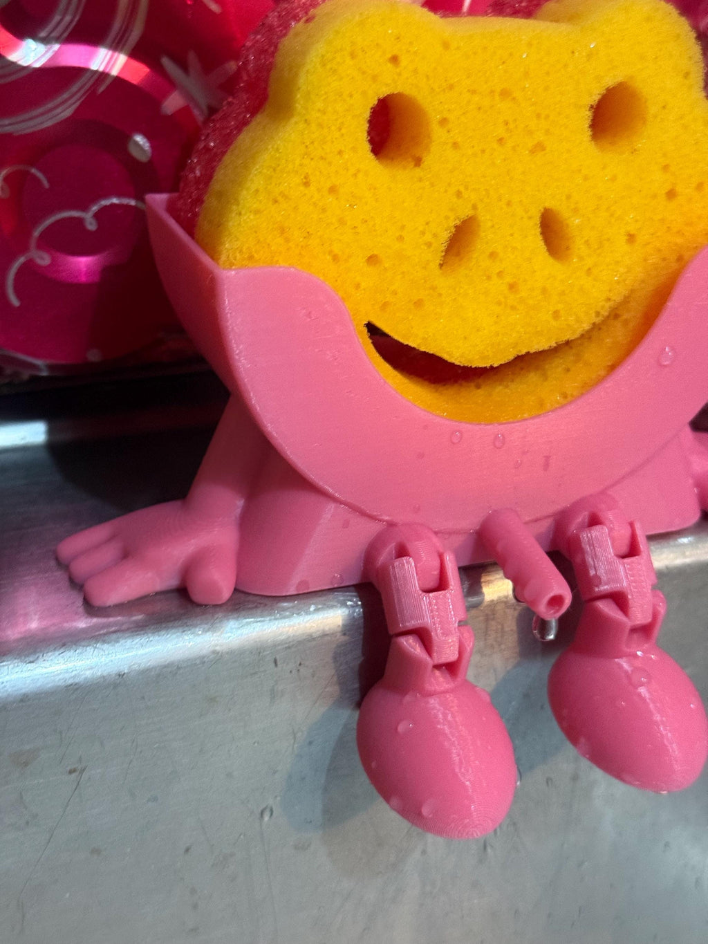 Cute 3D Printed Scrub Daddy Sponge Holder – Sink Buddy, Scrub Daddy or Scrub Mommy Sponge Holder Pad – Kitchen scrub holder, Gift for Home