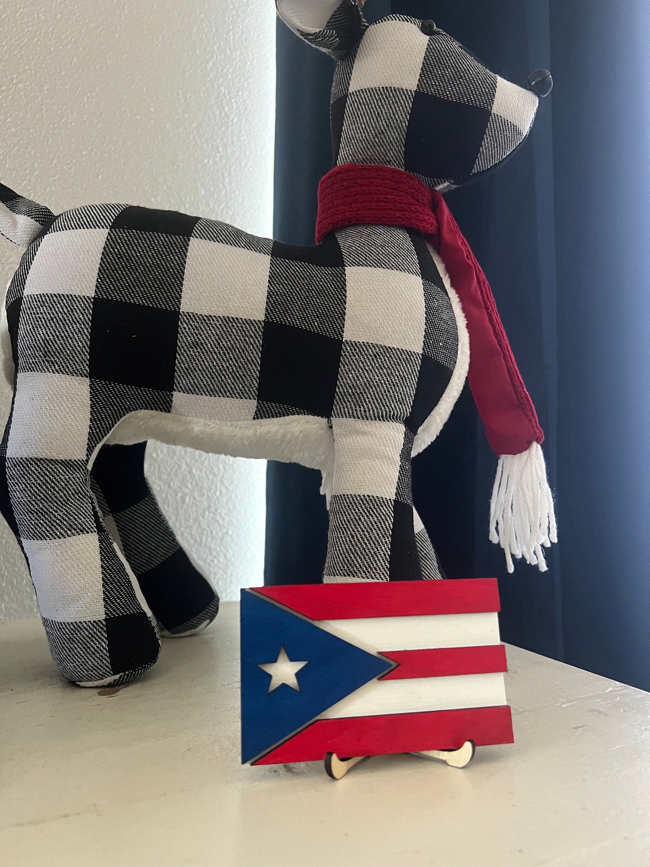 Puerto Rico Wood Flag: Rustic Island Art, Boricua Decor