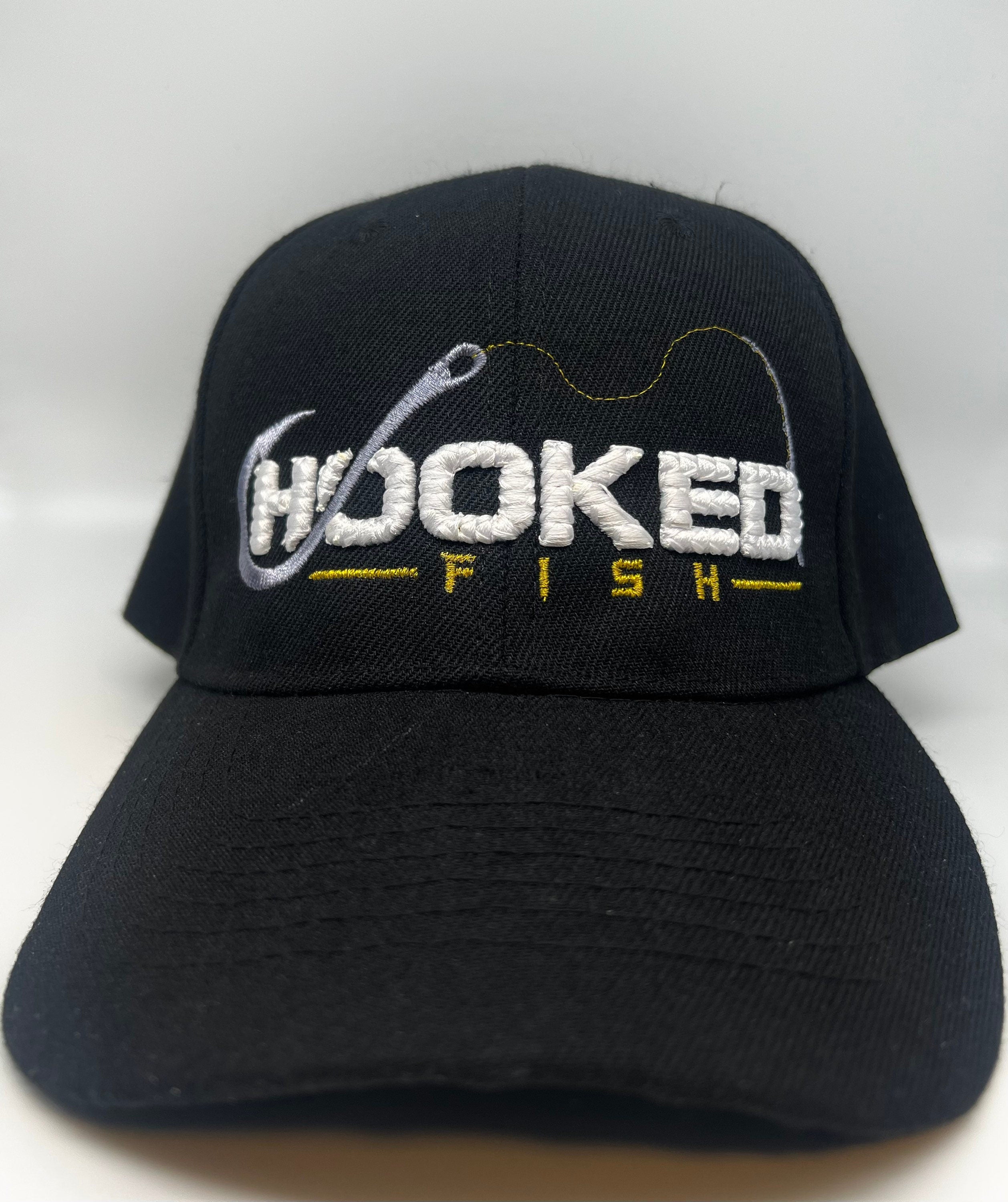Hooked Fish / 3D PUFF / Bass fishing / Bass hat/ Green