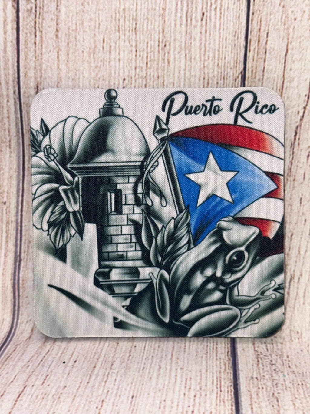 Puerto Rico Neoprene Coaster Set – Tropical Home Decor
